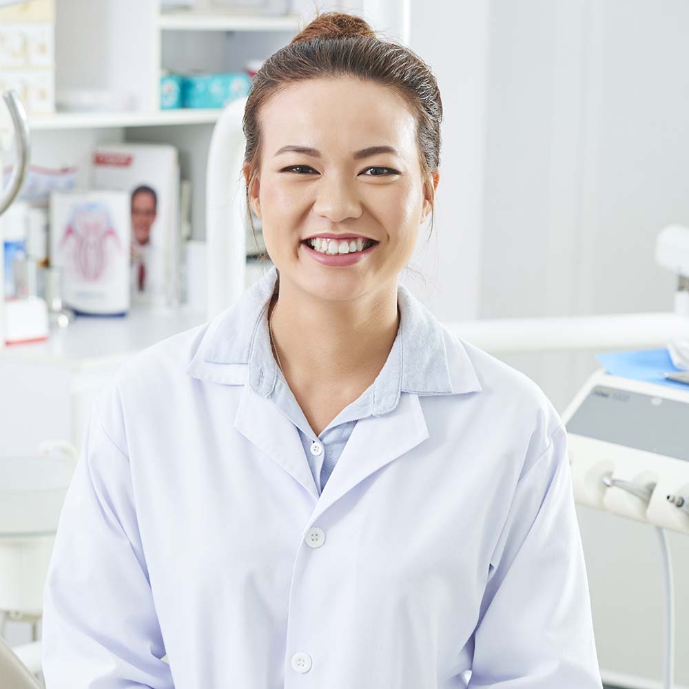 beautiful female dentist portrait VVATL